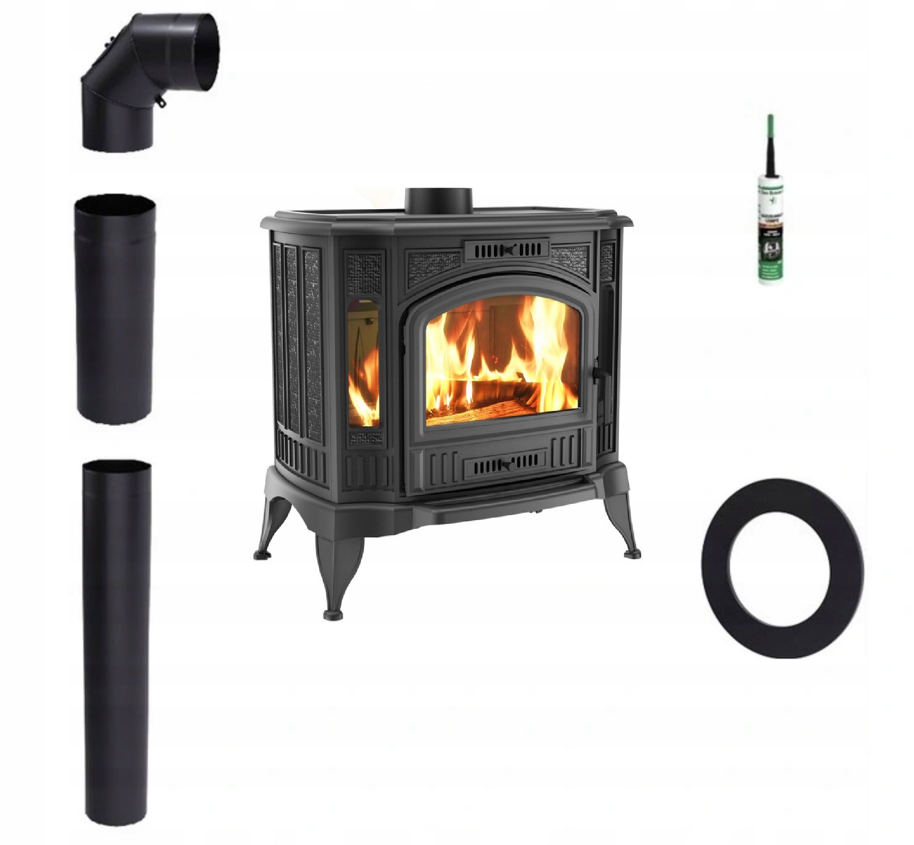 Liatinový sporák Kratki Koza K9 10 kW 150 mm